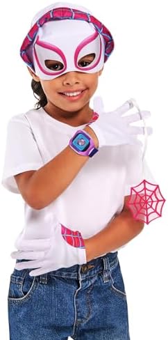 Conjunto de acessórios de fantasia infantil oficial da Rubies Marvel Spider-Spider e seus incríveis amigos, incluindo o Aranha Fantasma, para o Halloween.