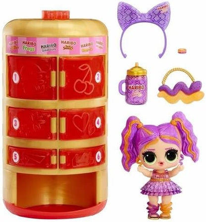 L.O.L. Surprise Loves Mini Sweets Series X Haribo - Embalagem para máquina de venda automática - Inclui 7 surpresas, acessórios e boneca com tema de doces - Bonecas colecionáveis adequadas para crianças a partir de 4 anos