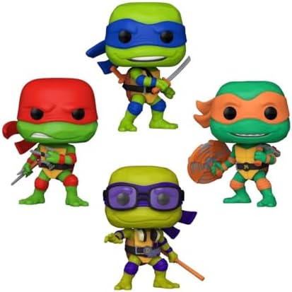 Funko Pop! Filmes: Tartarugas Ninja - (Tartarugas Ninja (TMNT)) Pop! - Exclusivo da Amazon - Figura de Vinil Colecionável - Ideia de Presente - Produto Oficial - Brinquedos para Crianças e Adultos