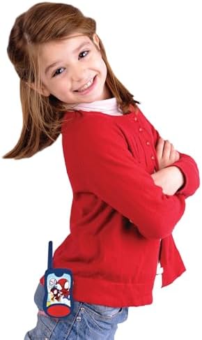 LEXIBOOK, Homem-Aranha e Seus Incríveis Amigos, Walkie-Talkies 200m, Jogo de Comunicação para Crianças, 2 Canais de Comunicação, Clipe para Cinto, Funciona com Pilhas, Azul/Vermelho, TW12SP1