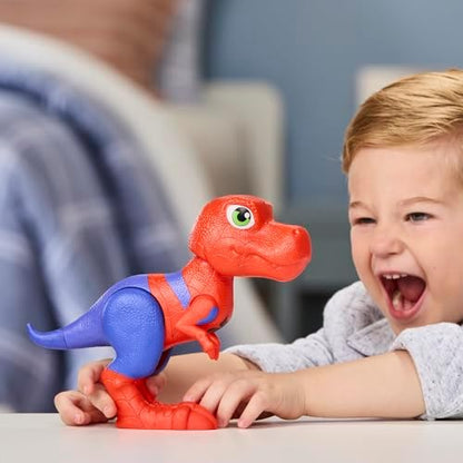 Figura de ação gigante do Homem-Aranha Rex, do Homem-Aranha e seus incríveis amigos da Marvel, com 22,8 cm (9 polegadas). Brinquedo de dinossauros super-heróis para crianças a partir de 3 anos.