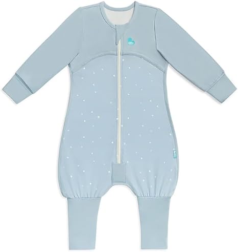 Love To Dream™ Macacão de dormir com pernas | Manga comprida, cobertor vestível leve | Edredom embutido | 1.0 Tog Ideal para primavera e verão (20–24°C) | Algodão lavável à máquina e zíper duplo