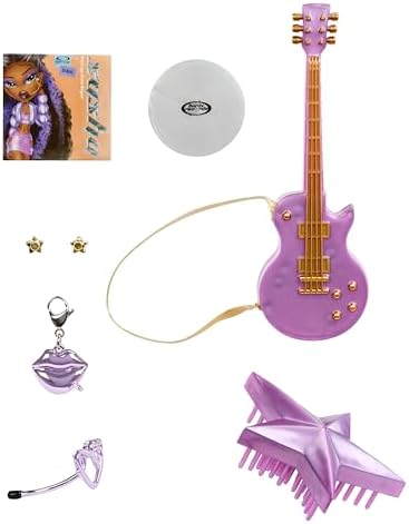 Bratz Pop Starz Sasha - Boneca Fashion com Pingente Colecionável, Roupa e Acessórios Musicais