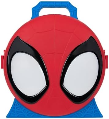 Estojo de transporte Marvel Action Launch do Homem-Aranha e seus Amigos Incríveis - Estojo de 30 cm com lançador giratório e dois veículos exclusivos da linha Amazing Metals.