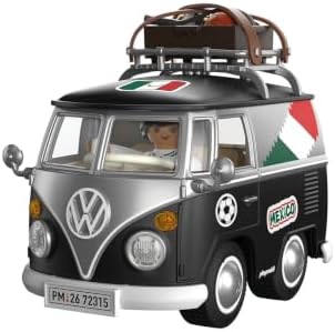 PLAYMOBIL | Volkswagen | Volkswagen T1 Camper Edição MEX | Camper retrô com equipamentos esportivos, bagageiro de teto e cartela de adesivos | Para crianças a partir de 4 anos | 72315