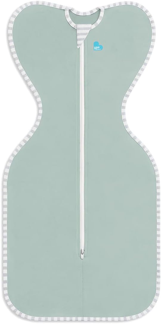 Love To Dream™ Swaddle UP™, Tamanho Pequeno (3,5–6 kg) – Verde Oliva | Ajuste Perfeito, Favorece uma Rotina de Sono Saudável | 0,2 Tog Ideal para Primavera e Verão (24–27°C) | Algodão Lavável à Máquina com Zíper Duplo