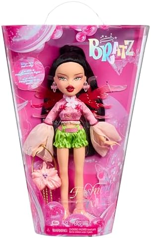 Bratz Fashion Pixiez Jade - Boneca colecionável de fantasia com roupas e acessórios de verdade, asas que se transformam em anel, rosa