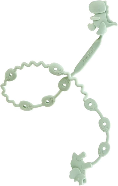 PandaEar Presilhas de silicone para brinquedos de bebê - Pacote com 5 unidades - Presilhas de segurança ajustáveis para chupeta e mordedor - Prendedores de silicone para mamadeiras, carrinhos de bebê, cadeiras de alimentação e berços.