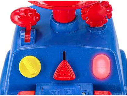 Carrinho de passeio interativo do Homem-Aranha e seus amigos Carro do Homem-Aranha para crianças com luzes e sons atividades no painel empurrar para desenvolver equilíbrio coordenação Brinquedo de passeio para crianças a partir de 1 ano meninos e meninas