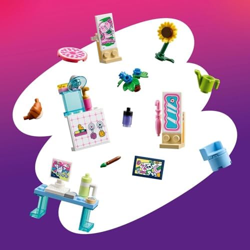 LEGO Mala de Bonecas Criativa Friends - Brinquedo de Viagem com Casa de 8 Cômodos, 2 Mini Bonecas e Acessórios - Ideia de Presente de Aniversário para Meninas a partir de 6 Anos - 42697