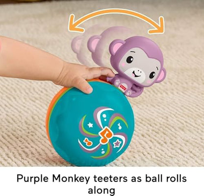 Fisher-Price Brinquedo Baby: Macaco Roxo Musical para Engatinhar, Atividade Estimulante para Bebês a partir de 9 Meses, JLB95