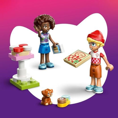 Caminhão de Pizza LEGO Friends - Conjunto de Interpretação de Papéis com 2 Mini Bonecas, Figura de Cachorro e Acessórios de Comida de Brinquedo - Ideia de Presente de Aniversário para Meninas a partir de 6 Anos - 42694