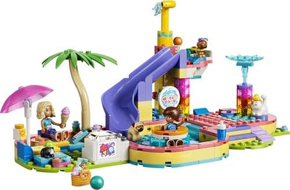 LEGO Friends Dia Divertido no Parque Aquático - Conjunto de Brinquedo em Miniatura com Tobogã, 2 Mini Bonecas, 4 Figuras de Animais e Acessórios para Bichinhos de Estimação - Ideia de Presente de Aniversário para Meninas a partir de 6 Anos - 42676