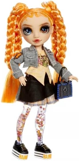 Rainbow High Sparkle - Clementine (Laranja) - Boneca Fashion de 28 cm com Glitter Líquido nas Pernas, Agite para Ver o Glitter, Para Crianças de 4 a 12 Anos