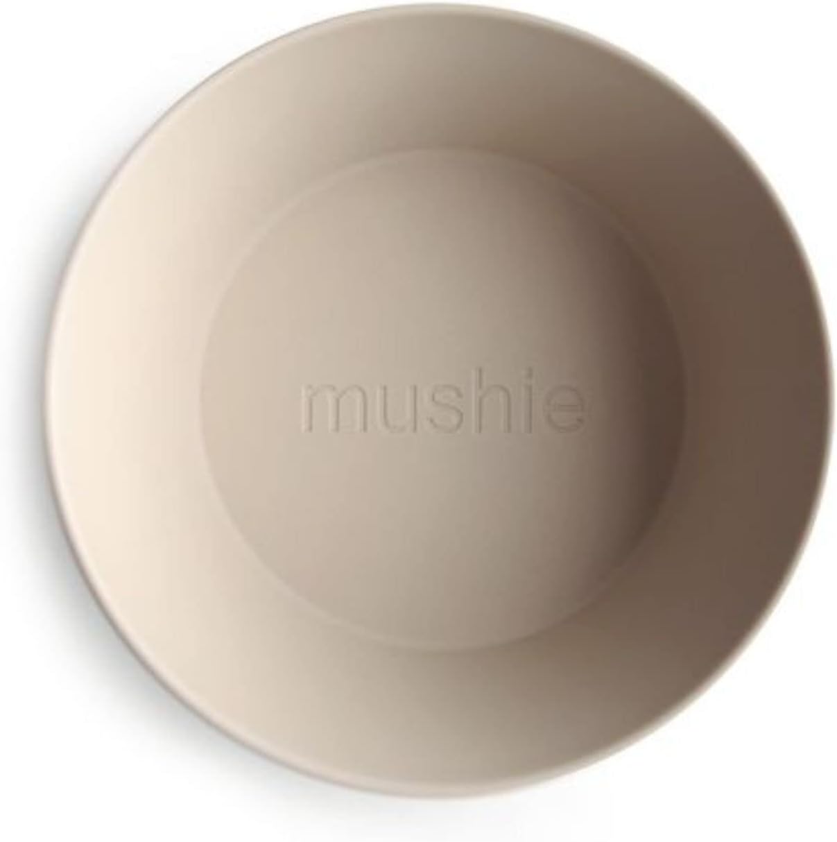 Mushie Tigelas para Jantar Infantil | Conjunto de 2 Tigelas Reutilizáveis Livres de BPA | Podem ser Lavadas na Lava-louças e Usadas no Micro-ondas | Fabricadas na Dinamarca | Redondas (Baunilha)