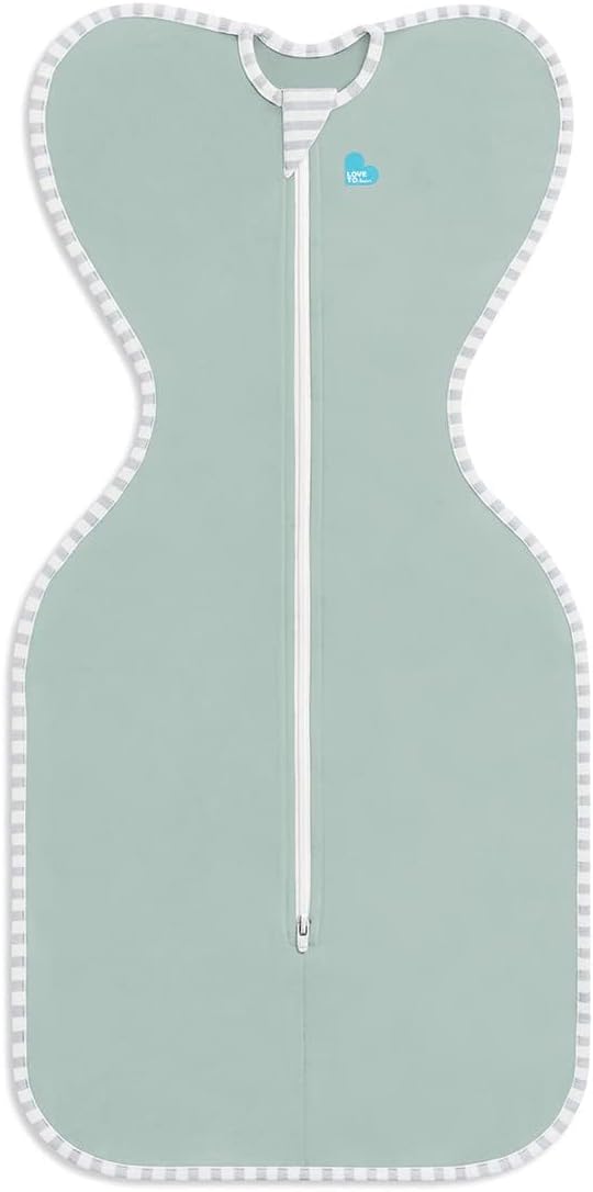 Love To Dream™ Swaddle UP™, Médio 6–8,5 kg – Verde Oliva | Ajuste perfeito, promove uma rotina de sono saudável | 0,2 Tog Ideal para primavera e verão (24–27 °C) | Algodão lavável à máquina com zíper duplo