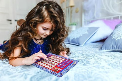 LEXIBOOK, Homem-Aranha e Seus Incríveis Amigos, Tablet Educativo Bilíngue, Brinquedo para aprender o alfabeto, números, palavras, ortografia e música, Inglês/Espanhol, Azul/Vermelho, JCPAD002SPi2