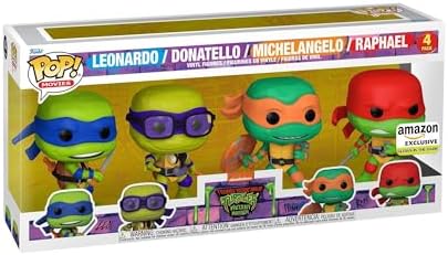 Funko Pop! Filmes: Tartarugas Ninja - (Tartarugas Ninja (TMNT)) Pop! - Exclusivo da Amazon - Figura de Vinil Colecionável - Ideia de Presente - Produto Oficial - Brinquedos para Crianças e Adultos