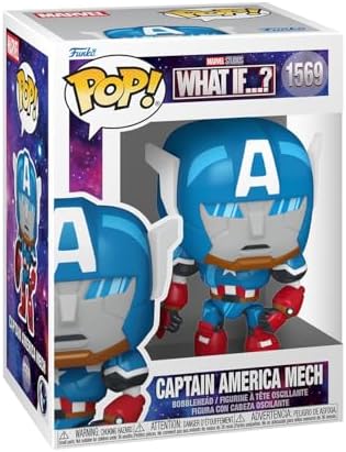 Funko Pop! Marvel: What If - Capitão América - Figura Colecionável de Vinil - Ideia de Presente - Produto Oficial - Brinquedos para Crianças e Adultos - Fãs de Super-Heróis - Figura para Colecionadores e Exibição