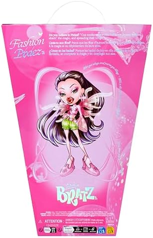 Bratz Fashion Pixiez Jade - Boneca colecionável de fantasia com roupas e acessórios de verdade, asas que se transformam em anel, rosa