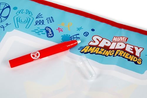 Tapete de Pintura Aquática do Homem-Aranha | Tapete de Pintura com Água Marvel para Crianças | Conjunto de Desenho Reutilizável com Caneta | Pintura Pura e Sem Caos | Brinquedo Criativo da Disney para Meninos e Meninas