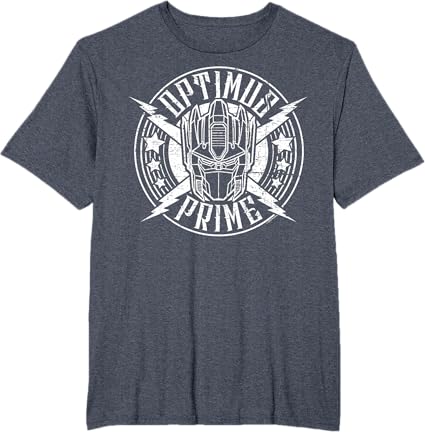 T-shirt Transformers Optimus Prime Vintage Rock Lightning Logo