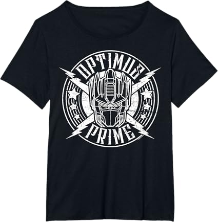 T-shirt Transformers Optimus Prime Vintage Rock Lightning Logo