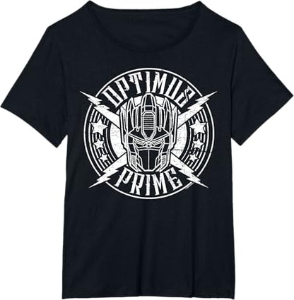 T-shirt Transformers Optimus Prime Vintage Rock Lightning Logo