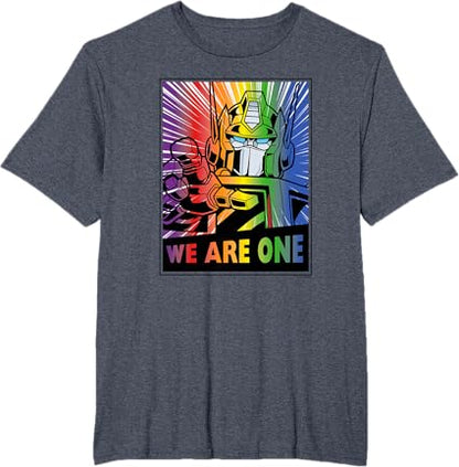T-shirt Transformers Pride Rainbow Optimus Prime We Are One