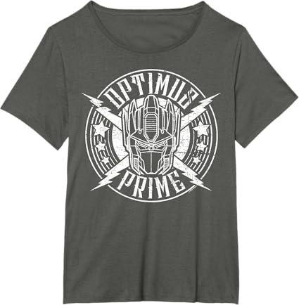 T-shirt Transformers Optimus Prime Vintage Rock Lightning Logo
