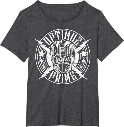 T-shirt Transformers Optimus Prime Vintage Rock Lightning Logo