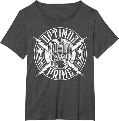 T-shirt Transformers Optimus Prime Vintage Rock Lightning Logo
