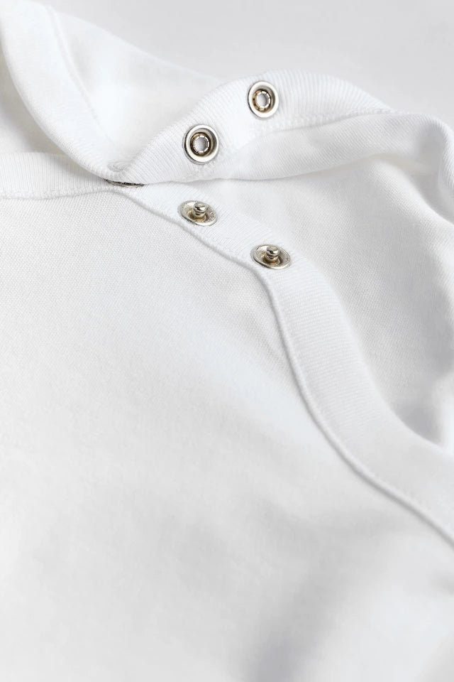 |BabyBoy| Macacões Brancos De Manga Comprida Para Bebê Essencial Com 10 Unidades