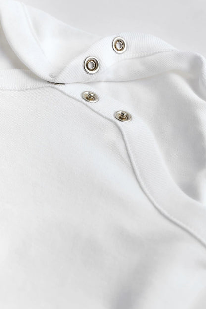 |BabyBoy| Macacões Brancos De Manga Comprida Para Bebê Essencial Com 10 Unidades