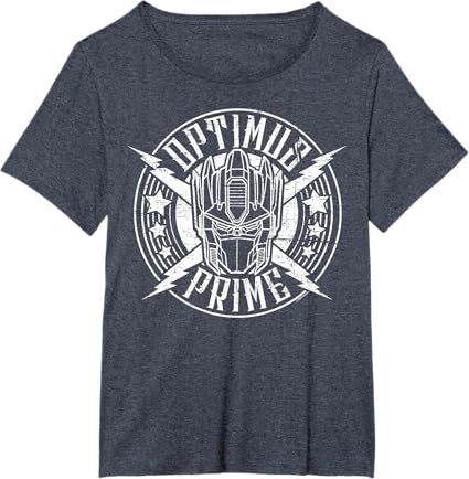 T-shirt Transformers Optimus Prime Vintage Rock Lightning Logo