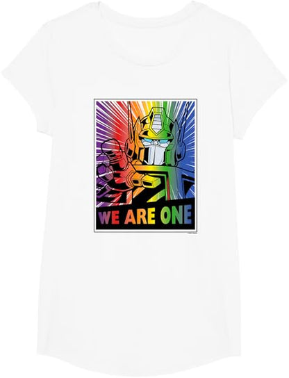 T-shirt Transformers Pride Rainbow Optimus Prime We Are One