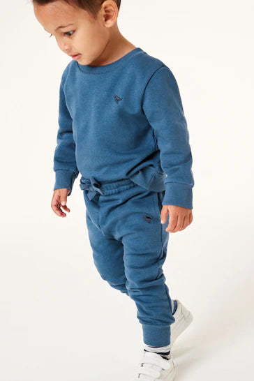 |BigBoy| Conjunto De Moletom E Calça Jogger - Mid Blue (3 meses a 7 anos)