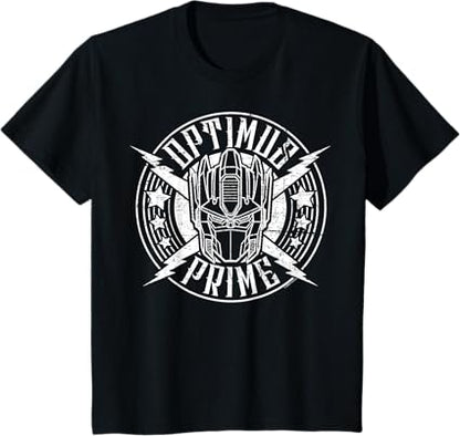 T-shirt Transformers Optimus Prime Vintage Rock Lightning Logo