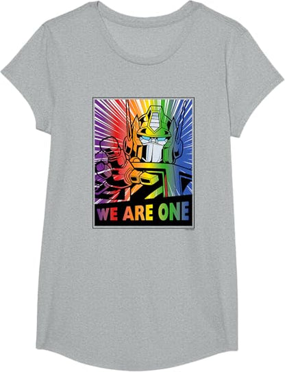 T-shirt Transformers Pride Rainbow Optimus Prime We Are One