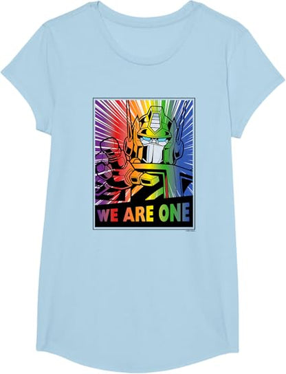 T-shirt Transformers Pride Rainbow Optimus Prime We Are One
