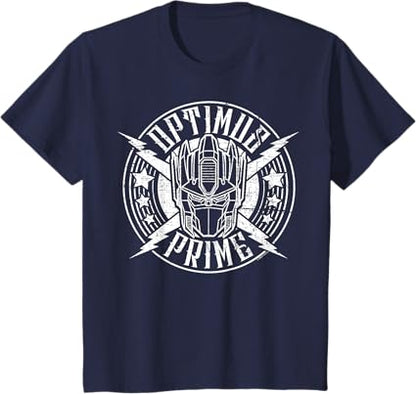 T-shirt Transformers Optimus Prime Vintage Rock Lightning Logo