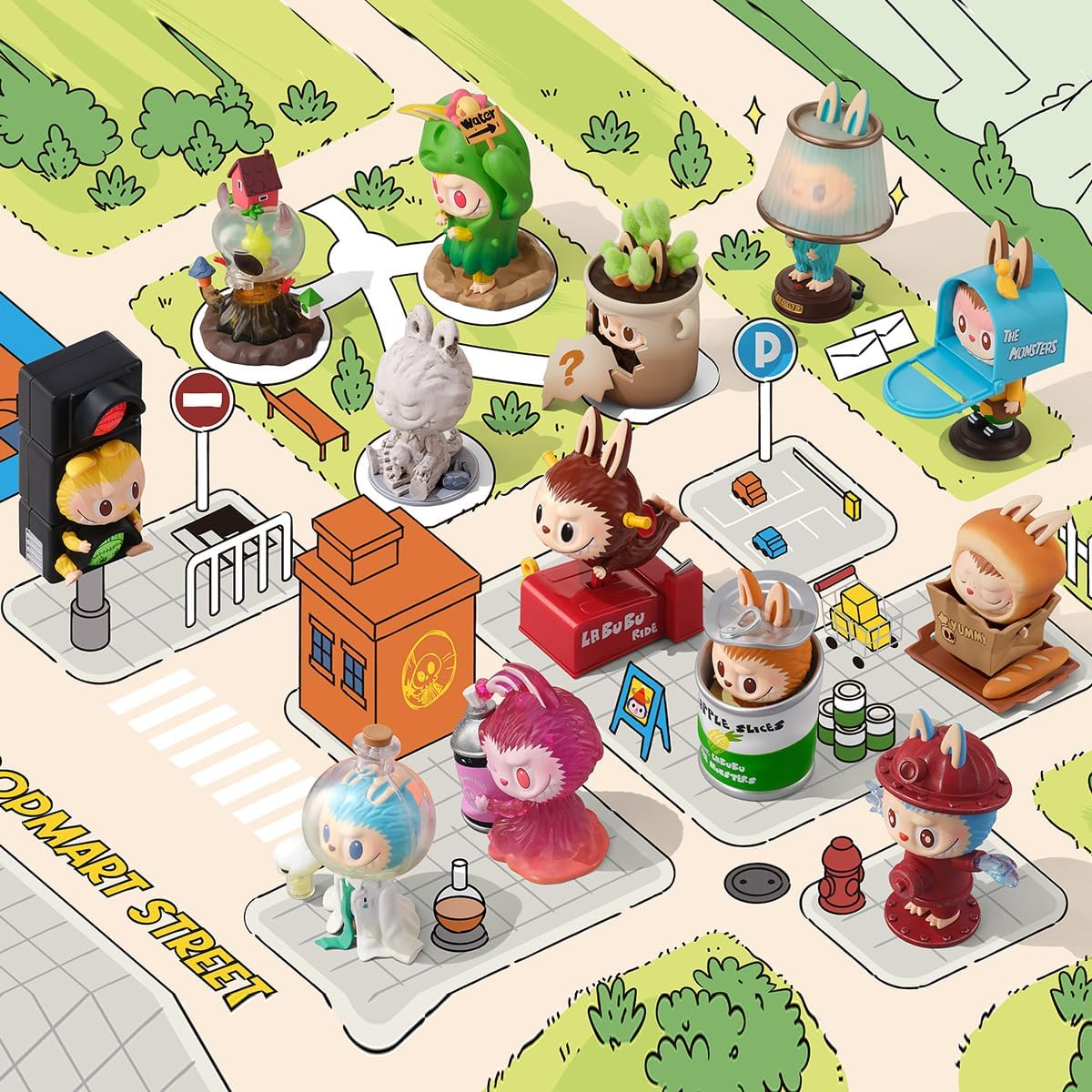 POP MART THE MONSTERS Conjunto quase oculto completo 1 peça 2,5 polegadas Personagem articulada Design premium Presentes para mulheres Figura de ação de brinquedo de arte chique favorita dos fãs