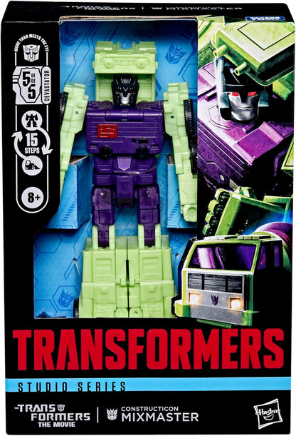 Figura de ação Transformers Studio Series Voyager Class Constructicon Mixmaster do filme