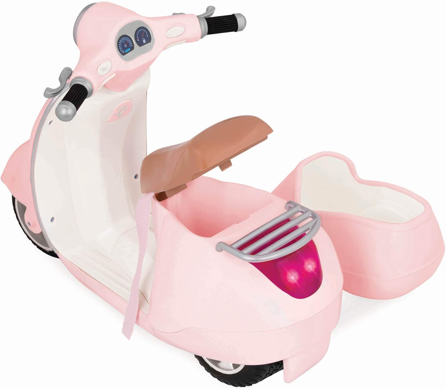 OG OG Ride Along Scooter Generation – Scooter de brinquedo com carrinho lateral removível para bonecas de 45 cm – Inclui capacete para o piloto