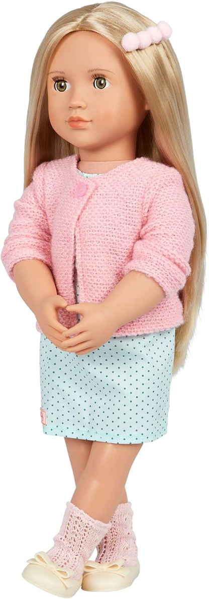 Conjunto de pompons bonitos da Our Generation – Acessórios de penteado multicolorido para crianças e bonecas de 45 cm – Conjunto de 10 acessórios de cabelo