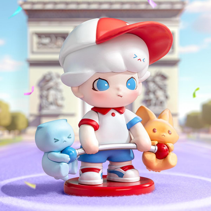 Figura de ação colecionável POP MART DIMOO I Can Make It, versão azul, série 1, caixa articulada, personagem, design premium, presente para fãs