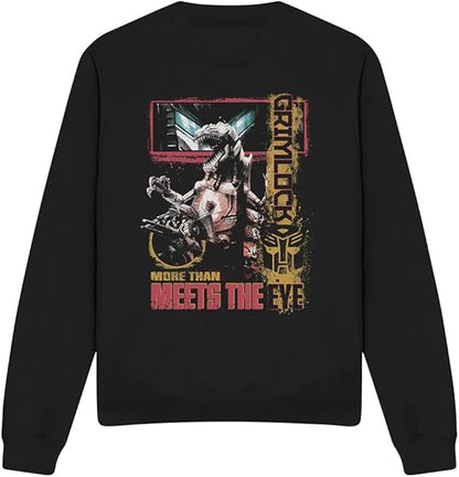 Sweatshirt unissexo Transformers Generations Heroic Dinobot Grimlock, preta.