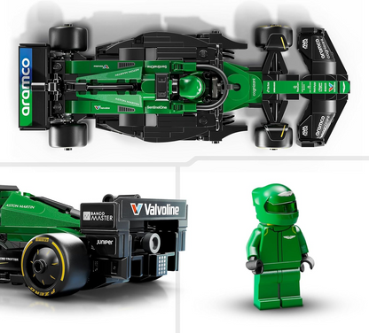 LEGO Speed Champions Aston Martin Aramco F1 AMR24 Race Car Toy com uma minifigura colecionável de piloto de Fórmula 1 - Kits de modelos para meninos e meninas de 10 anos ou fãs adultos de automobilismo 77245