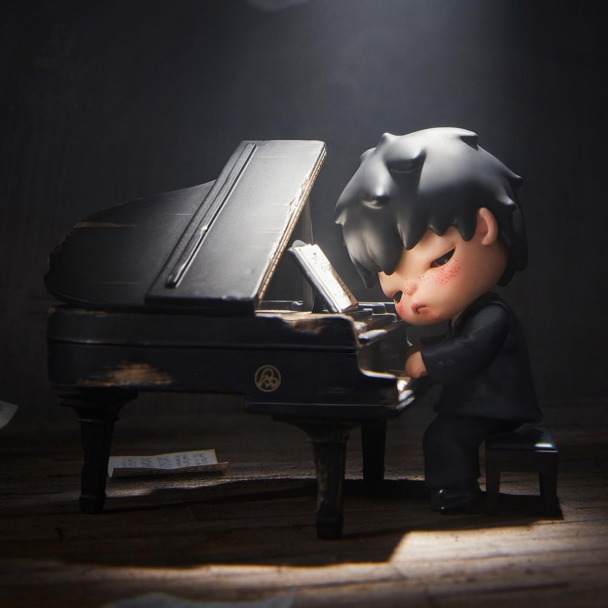 POP MART Hirono, o Pianista, figura articulada, personagem, design premium, presentes para mulheres, brinquedo colecionável favorito dos fãs, figura de ação de brinquedo