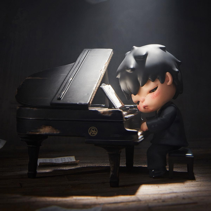 POP MART Hirono, o Pianista, figura articulada, personagem, design premium, presentes para mulheres, brinquedo colecionável favorito dos fãs, figura de ação de brinquedo